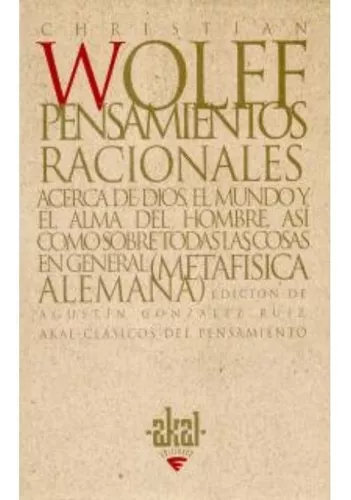Pensamientos Racionales | Christian Von Wolff