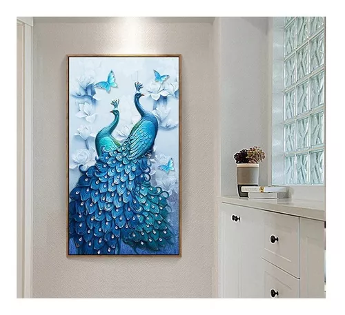 Arte 5d Diamante - Pavo Real. 38 X 73 Cm