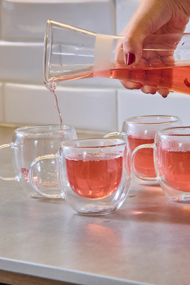 Taza de vidrio doble pared 150ml – Set x 4 - Imagen 2